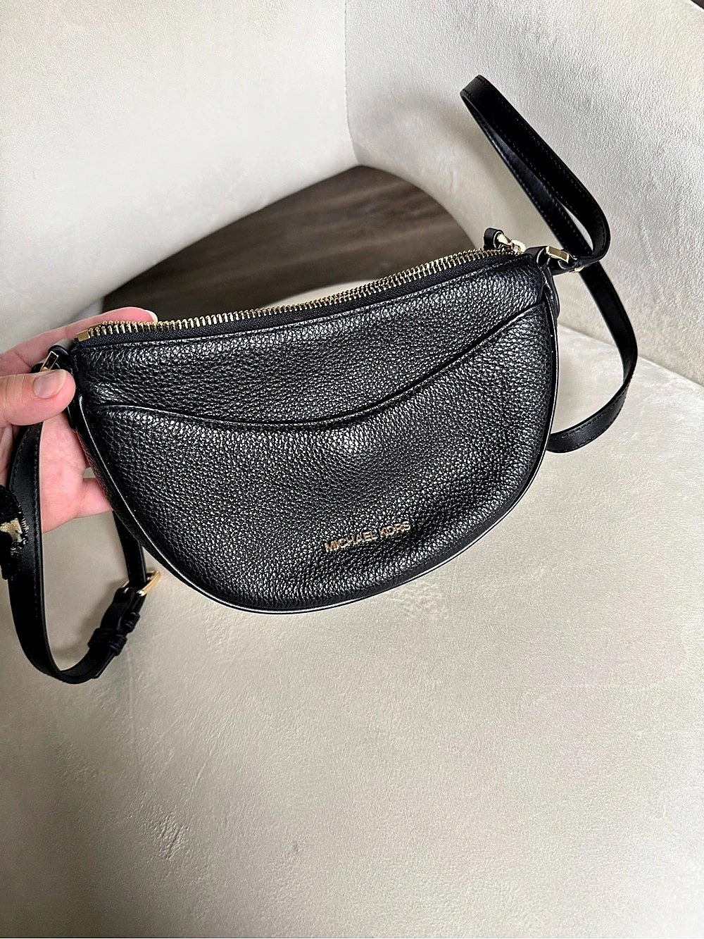 Michael Kors Dover Small Leather Crossbody Bag Black